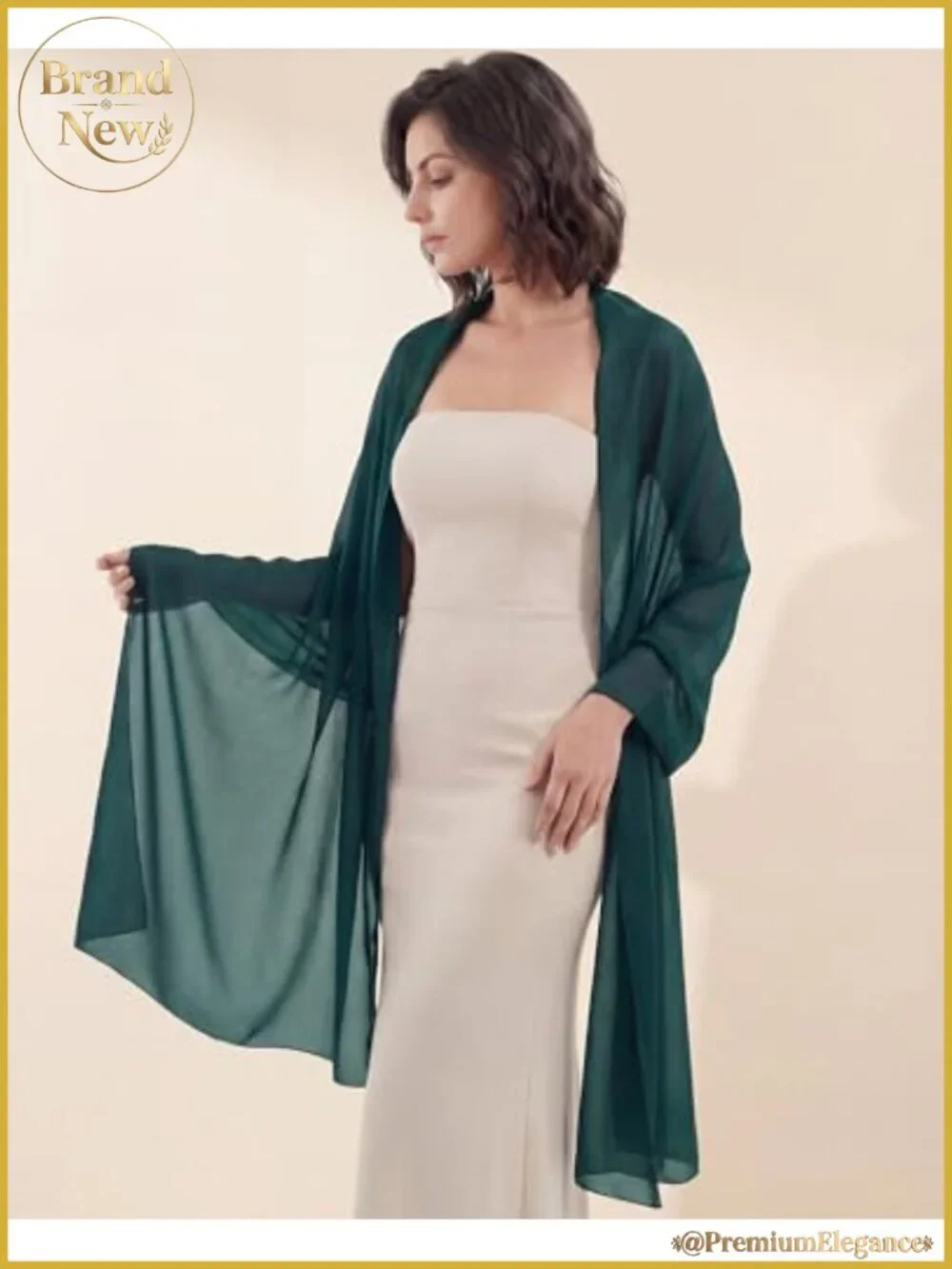 Chiffon Shawl Wrap for Evening Dresses Wedding Formal Sheer